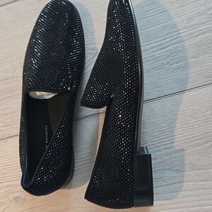 $1200 Guiseppe Zanotti Black Men's Loafers Swarovski Crystals 43 Eur 10 Us NEW